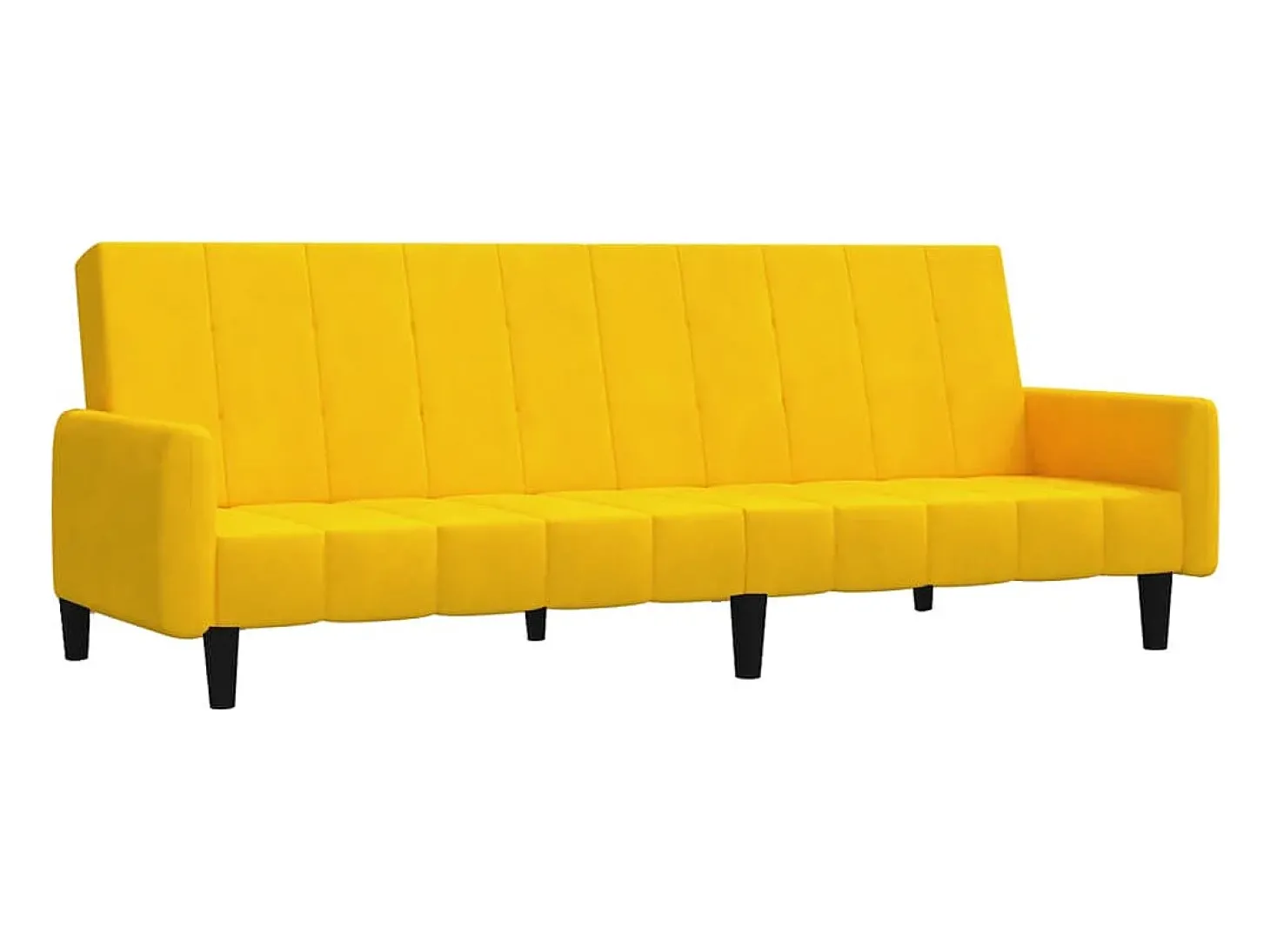 Sofá-cama de 2 lugares veludo amarelo PT581153