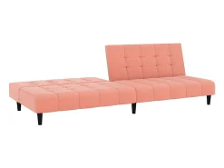 Sofá-cama de 2 lugares veludo rosa PT311737