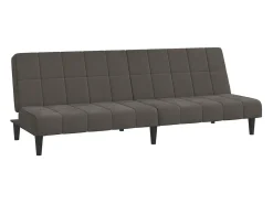 Sofá-cama de 2 lugares veludo cinzento-escuro PT175496