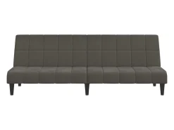 Sofá-cama de 2 lugares veludo cinzento-escuro PT175496