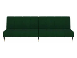 Sofá-cama de 2 lugares veludo verde-escuro PT233518