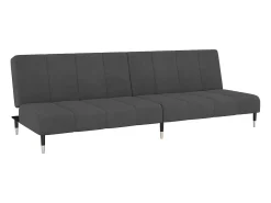 Sofá-cama de 2 lugares veludo cinzento-escuro PT276059