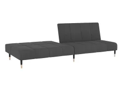 Sofá-cama de 2 lugares veludo cinzento-escuro PT276059
