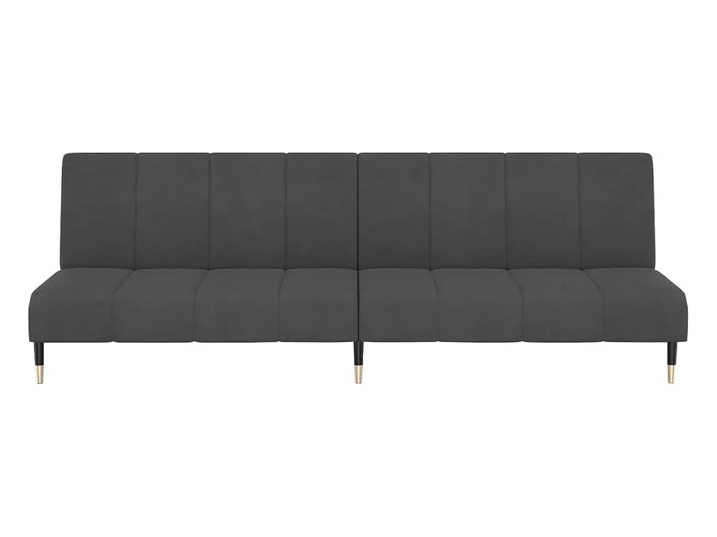 Sofá-cama de 2 lugares veludo cinzento-escuro PT276059