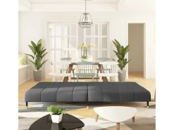 Sofá-cama de 2 lugares veludo cinzento-escuro PT276059