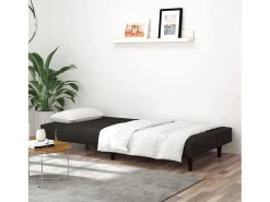 Sofá-cama de 2 lugares veludo preto PT922827