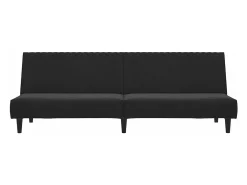 Sofá-cama de 2 lugares veludo preto PT922827