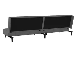 Sofá-cama de 2 lugares veludo cinzento-escuro
