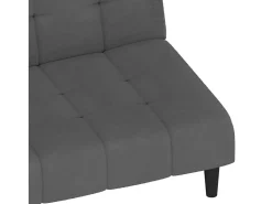 Sofá-cama de 2 lugares veludo cinzento-escuro
