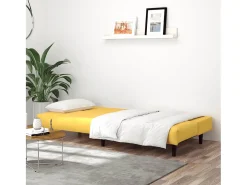 Sofá-cama de 2 lugares veludo amarelo PT267903