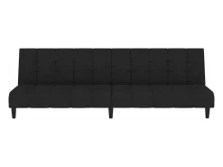 Sofá-cama de 2 lugares veludo preto PT125533