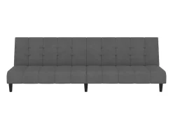 Sofá-cama de 2 lugares veludo cinzento-escuro PT722630