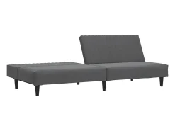 Sofá-cama de 2 lugares veludo cinzento-escuro PT992910