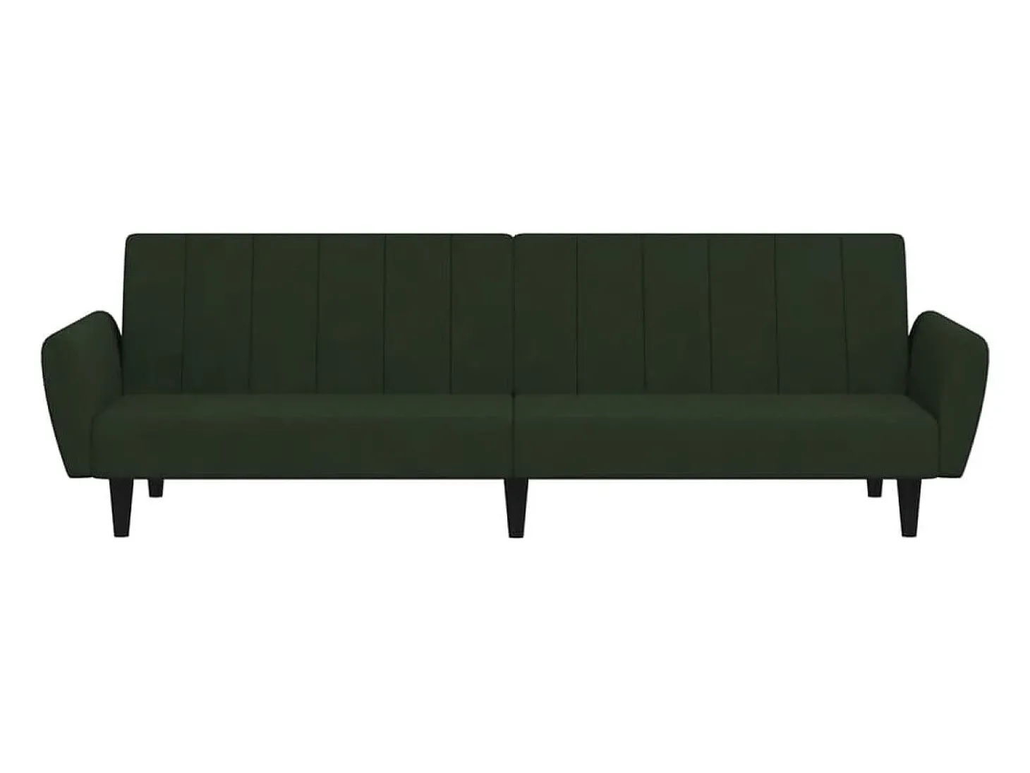 Sofá-cama de 2 lugares veludo verde-escuro PT723412