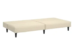 Sofá-cama de 2 lugares veludo cor creme