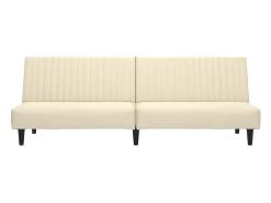 Sofá-cama de 2 lugares veludo cor creme