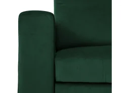 Sofá-cama de canto de 3 lugares JAMES em veludo verde