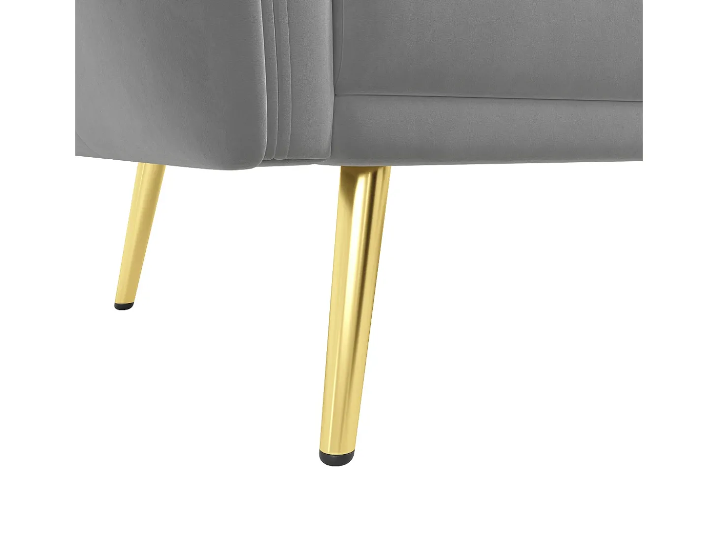 Sofá-cama de canto de 3 lugares com chaise longue e encosto ajustável - Veludo cinzento