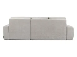 Sofá-cama de canto direito em tecido chenille