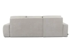 Sofá-cama de canto esquerdo em tecido chenille "Verneuil" - 3 lugares - Bege