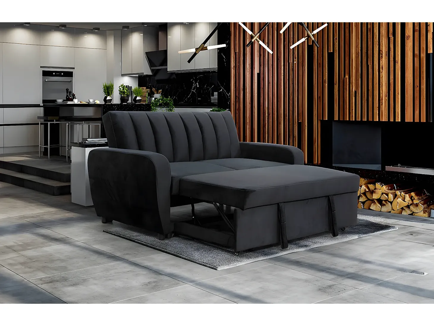 Sofá-cama duplo Berlim 155 cm