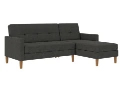 Sofá-cama em forma de L Lilly stor Verde azeitona