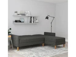 Sofá-cama em forma de L Lilly stor Verde azeitona
