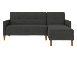 Sofá-cama em forma de L Lilly stor Verde azeitona