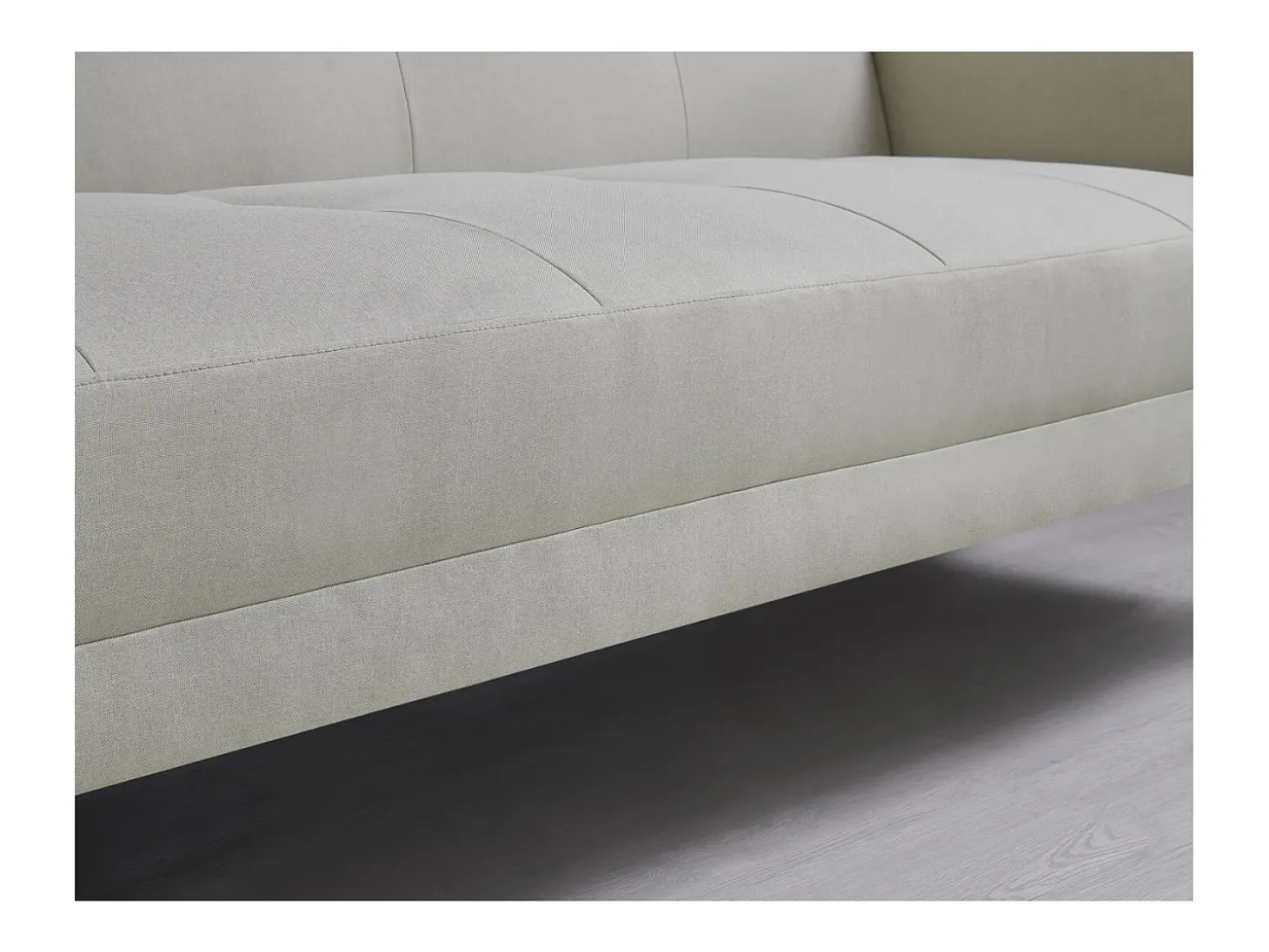 Sofá-Cama Escandinavo de 3 Lugares em Tecido Bege WOODEN