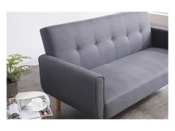 Sofá-cama escandinavo de 3 lugares cinza BERLIM
