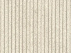 Sofá-cama express de 3 lugares AMELIA em veludo cotelê bege - área para dormir de 140 cm - colchão de espuma viscoelástica de 13 cm