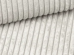 Sofá-cama Express em veludo cotelê bege, área para dormir de 130 cm, colchão de 16 cm, MONDOVI