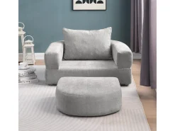 Sofá-cama futon compressível, poltrona-cama versátil com almofadas.