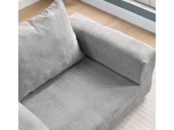 Sofá-cama futon compressível, poltrona-cama versátil com almofadas.