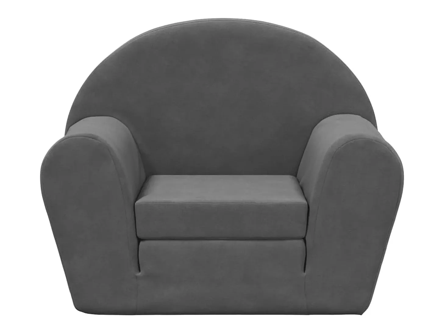 Sofá-cama infantil pelúcia macia antracite PT244517
