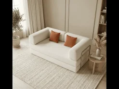 Sofá-cama Kaia - branco/manga