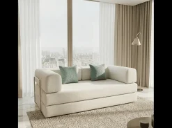 Sofá-cama Kaia - branco/sálvia