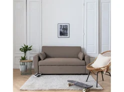 Sofá-cama MATT 2 lugares em taupe