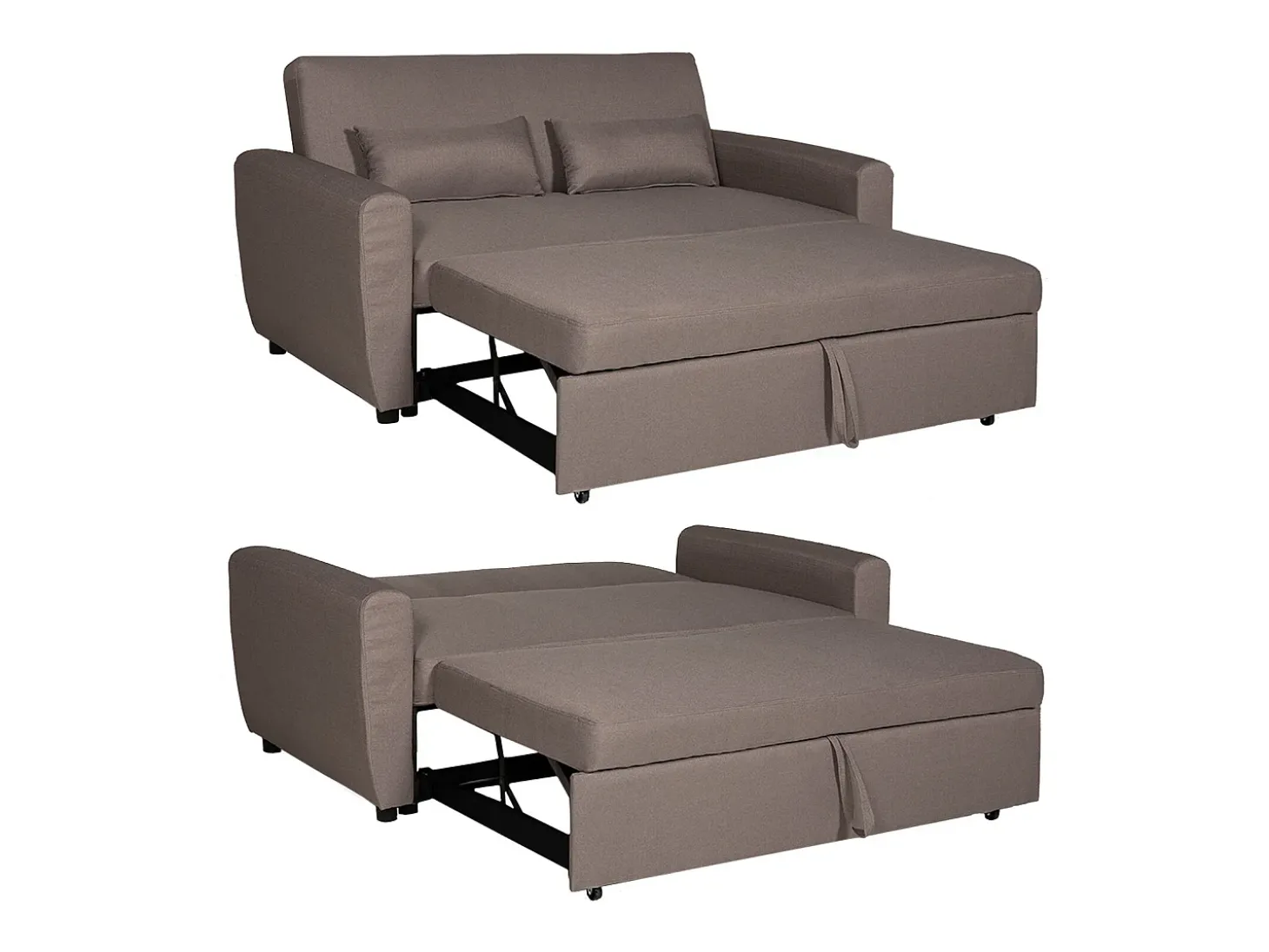 Sofá-cama MATT 2 lugares em taupe