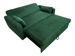 Sofá-cama MATT de 2 lugares em veludo verde