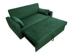 Sofá-cama MATT de 2 lugares em veludo verde