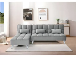 Sofá-Cama Noelia XL Chaise Longue 234cm Cinza