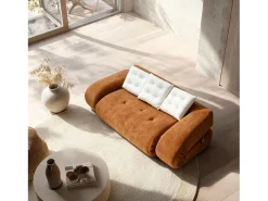 Sofá-cama Okoa 2 lugares - laranja branco