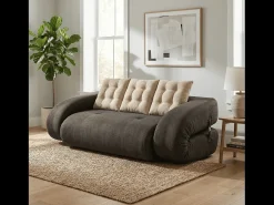 Sofá-cama Okoa 2 lugares - marrom areia
