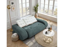 Sofá-cama Okoa 2 lugares - sálvia e branco