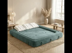 Sofá-cama Okoa 2 lugares - sálvia e branco