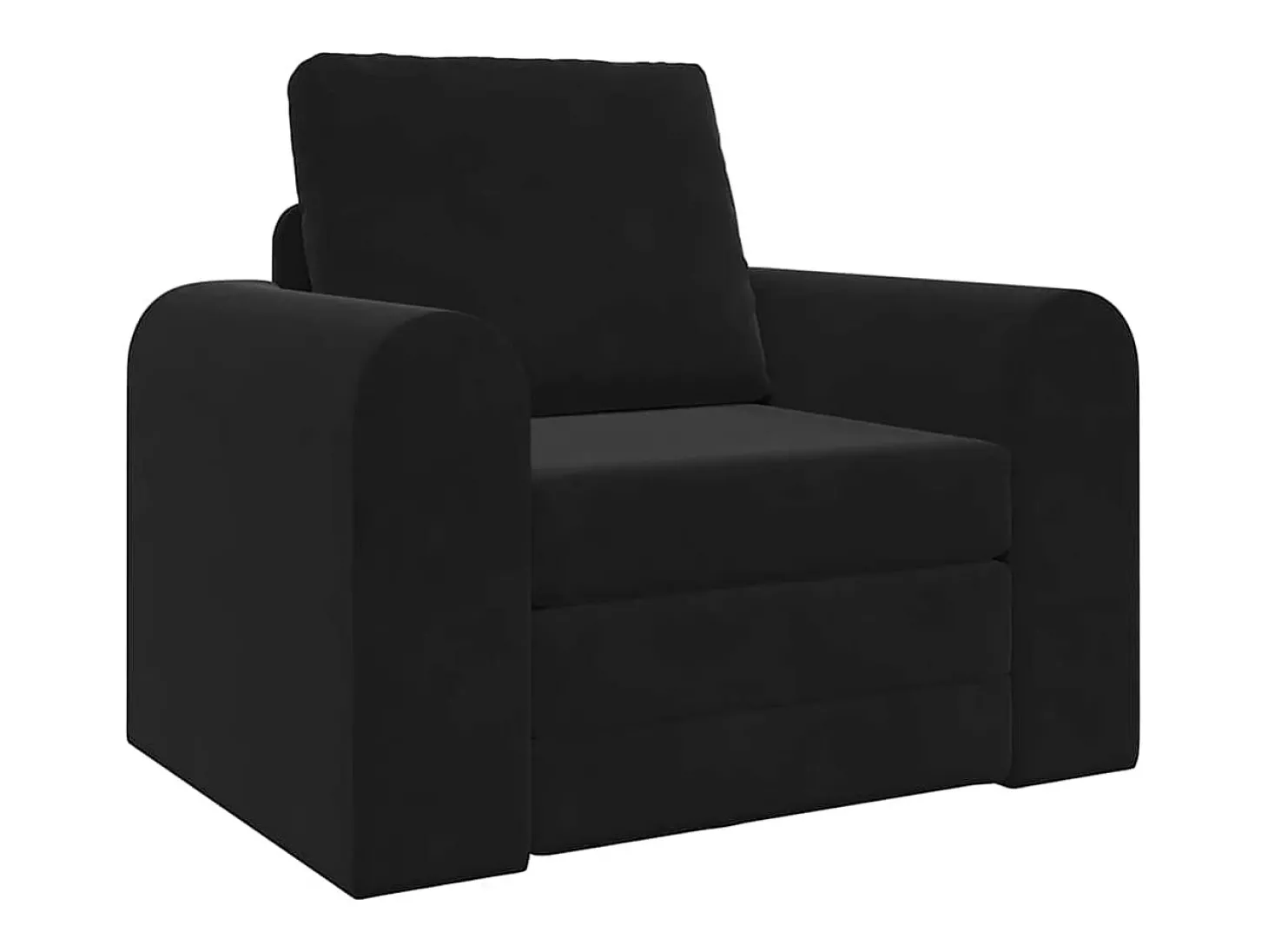 Sofá-Cama Preto 98 x 71 x 83 cm Veludo