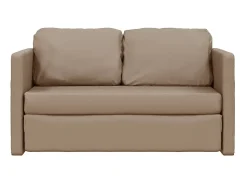 Sofá-cama sem pés 112x174x55 cm couro artificial cappuccino PT683121