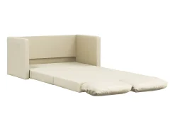 Sofá-cama sem pés 112x174x55 cm couro artificial cor creme PT957341