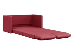 Sofá-cama sem pés 112x174x55 cm couro artificial vermelho tinto PT774297